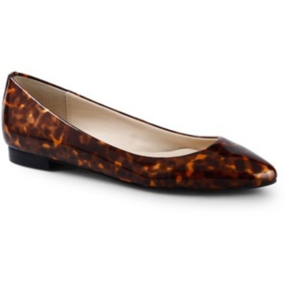 C. Wonder Tortoise Patent Leather Pointed Toe Flat - Picture 3 of 8